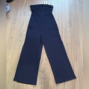 Elegant Navy Strapless Women's Jumpsuit